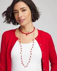 Chico's Women | Convertible Red Necklace RED
