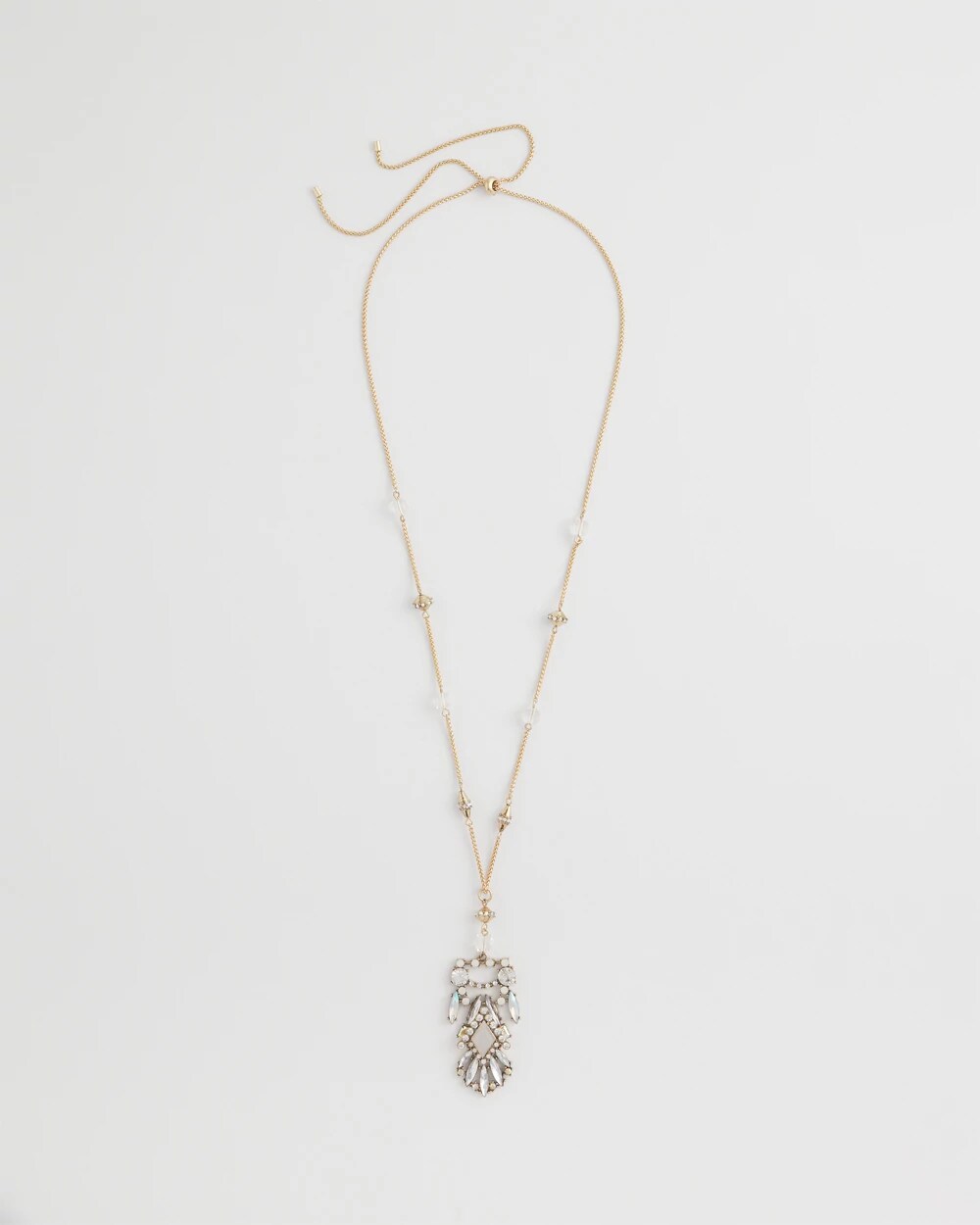 Chico's Women | Adjustable Opalescent Pendant Necklace PINK