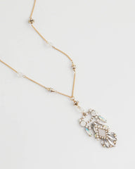 Chico's Women | Adjustable Opalescent Pendant Necklace PINK