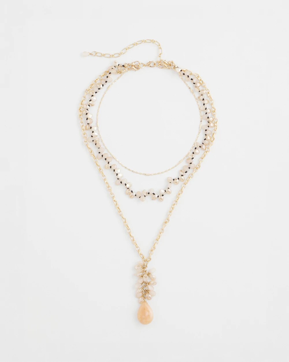 Chico's Women | Convertible Rose Quartz Pendant Necklace PALE PINK