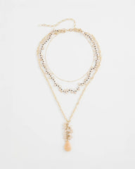 Chico's Women | Convertible Rose Quartz Pendant Necklace PALE PINK
