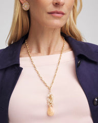 Chico's Women | Convertible Rose Quartz Pendant Necklace PALE PINK