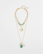Chico's Women | Convertible Triple-Strand Pendant Necklace GREEN
