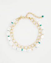 Chico's Women | Pearlescent Goldtone Collar Necklace PEARL