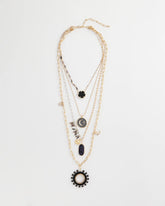 Chico's Women | Convertible Layered Tourmaline Necklace BLACK
