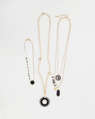 Chico's Women | Convertible Layered Tourmaline Necklace BLACK