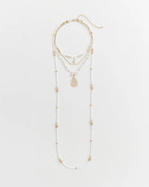 Chico's Women | Convertible Beaded Pendant Necklace WHITE