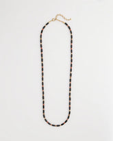 Chico's Women | Art Deco Bar Bead Long Necklace BLACK/GOLD