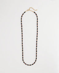 Chico's Women | Art Deco Bar Bead Long Necklace BLACK/GOLD
