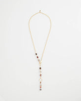 Art Deco Geo Glass Bead Y-Necklace