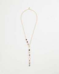 Art Deco Geo Glass Bead Y-Necklace
