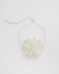 Chico's Women | White Flower Tie Choker Necklace WHITE