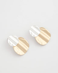 Chico's Women | Crinkle Mixed Metal Earrings MIXED METALS