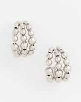 Chico's Women | Silver Beaded Mini Hoop Earrings SILVER