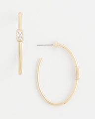 Chico's Women | Gold Oval Hoop Earrings GOLD