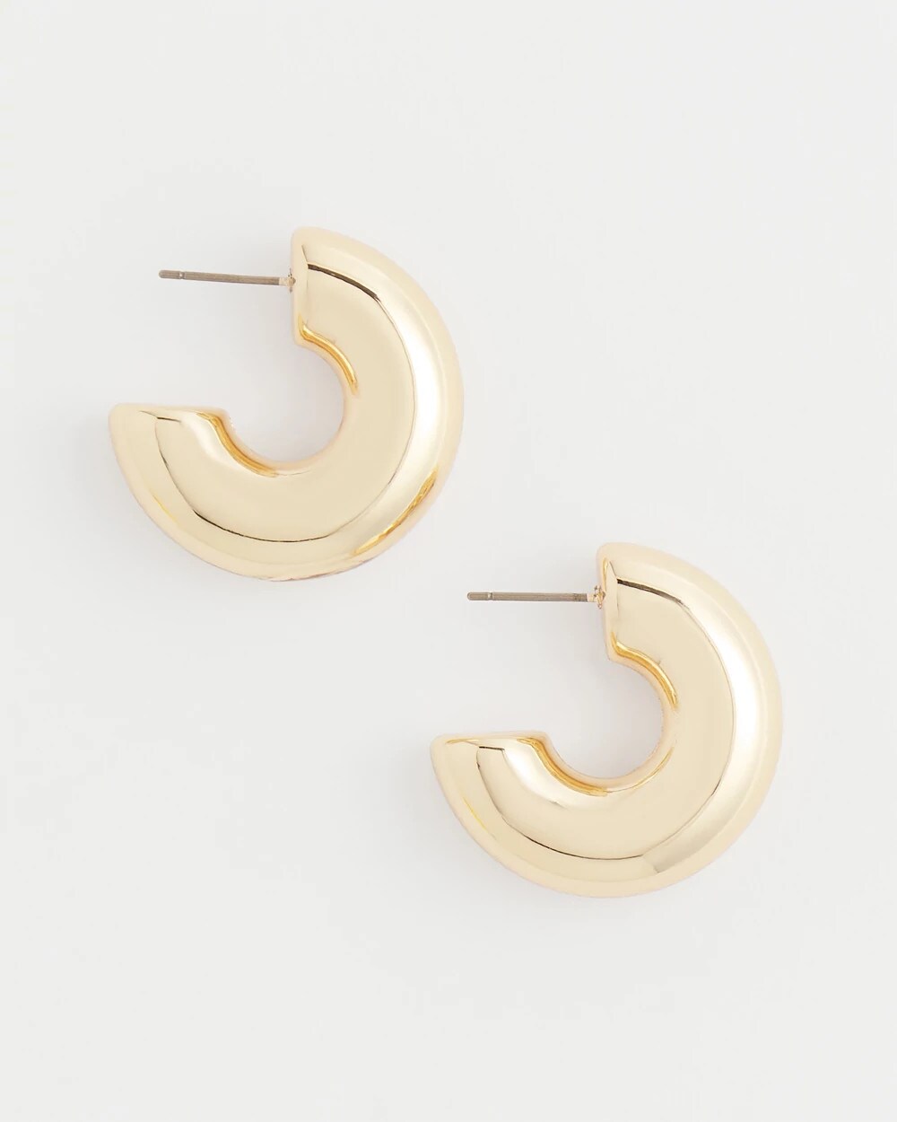 Chico's Women | Gold Puff Hoop Earrings GOLD