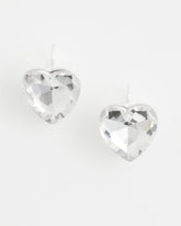 Chico's Women | Crystal Heart Gem Drop Earrings NEUTRAL