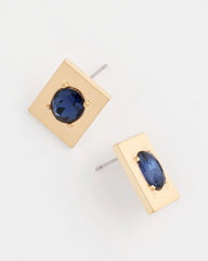 Chico's Women | Blue & Gold Stud Earrings BLUE
