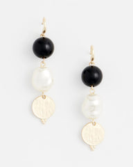 Chico's Women | Linear Gold Pearl Earrings GOLD