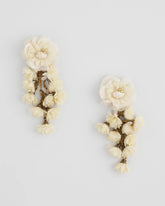 Chico's Women | No Droop® Flower & Conch Shell Earrings WHITE
