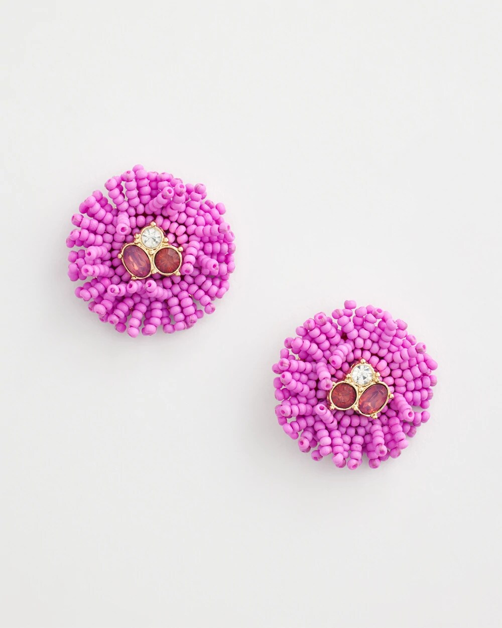 Chico's Women | No Droop® Seed Bead Stud Earrings PINK