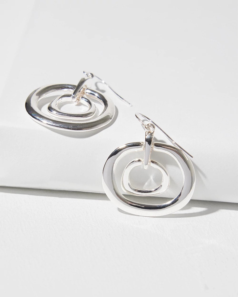 Chico's Women | Silver Tone Drop Pendant Earrings SILVER
