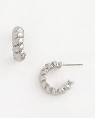 Chico's Women | No Droop® Silvertone Twisted Hoop Earrings SILVER