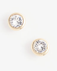 Chico's Women | Gold Tone Crystal Stud Earrings GOLD