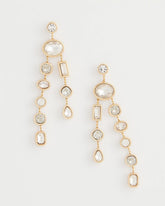 Chico's Women | Bezel Set Linear Goldtone Earrings GOLD
