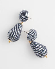 Chico's Women | Wrapped Teardrop Post Earrings BLUE