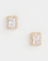 Chico's Women | Gold Emerald Cut Stud Earrings GOLD