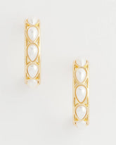 Chico's Women | No Droop® Faux Pearl Hoop Earrings PEARL
