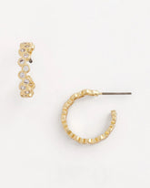 Chico's Women | Goldtone Cubic Zirconia Hoop Earrings GOLD