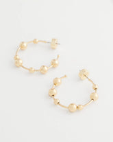 Chico's Women | Goldtone Beaded Hoop Earrings GOLD