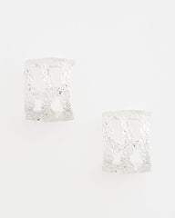 Chico's Women | No Droop® Cutout Silvertone Hoop Earrings SILVER