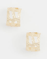 Chico's Women | No Droop® Cutout Goldtone Hoop Earrings GOLD
