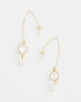 Chico's Women | No Droop® Quartz Crystal Threader Earrings GOLD