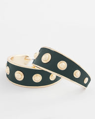 Chico's Women | No Droop® Green & Gold Hoop Earrings GREEN