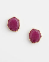 Chico's Women | No Droop® Jade Stud Earrings RED