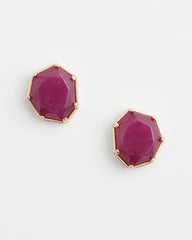 Chico's Women | No Droop® Jade Stud Earrings RED