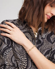 Chico's Women | Gold-tone Medium Bead Stretch Bracelet