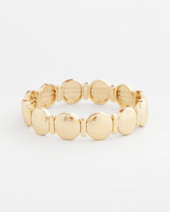 Chico's Women | Textured Circle Stretch Bracelet GOLD