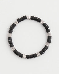 Chico's Women | Black Barrel Bead Stretch Bracelet BLACK