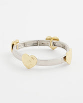 Chico's Women | Mixed Metal Heart Stretch Bracelet MIXED METALS