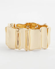 Chico's Women | Gold Wavy Stretch Cuff GOLD