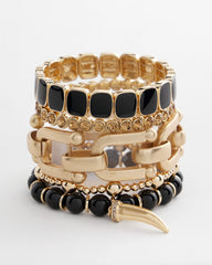 Chico's Women | Chico's Originals Black Square Stretch Bracelet BLACK