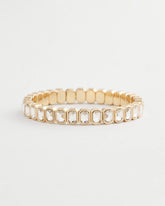 Chico's Women | Gold Bezel Set Stretch Tennis Bracelet