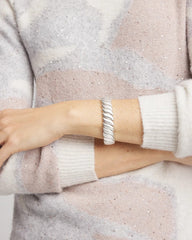 Chico's Women | Matte Twist Stretch Bracelet SILVER