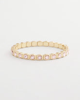 Chico's Women | Small Pink Faceted Gem Stretch Bracelet PALE PINK