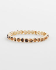 Chico's Women | Tortoise Goldtone Round Stretch Bracelet BROWN